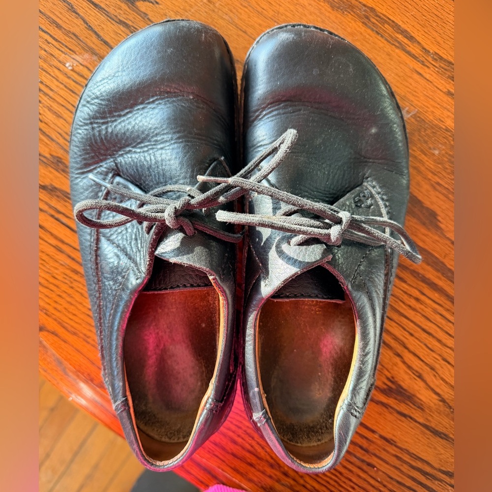 Birkenstock Shoes mens 5 womens 7 Oxford Black Leather Lace Up Casual Comfort